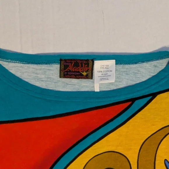 Disney Rare Aladdin, Jasmine, Genie Vintage Night Shirt - Picture 7 of 9